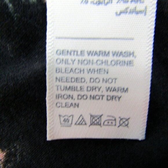 Fat Face Black Floral Tiered Dress Womens Size US 8 Long Sleeve V Neck - Picture 10 of 11